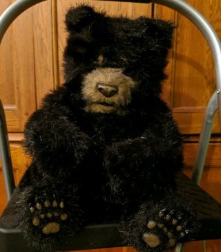 2004 Hasbro Tiger Luv Cubs Black Bear Fur Real Friends Stuffed Animal Electronic