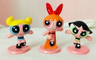3pc Powerpuff Girls Cake Toppers Figures Toys - Bakery Crafts -