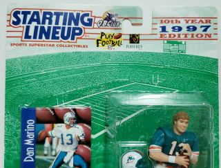 DAN MARINO Miami Dolphins NFL Kenner Starting Lineup SLU 1997 Figure & Card 3