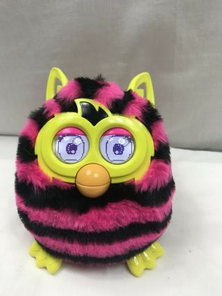 Furby Boom Electronic Interactive Toy Hasbro 2012 Pink And Black With Stripes