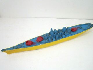 Vintage U.  S.  Navy Battleship Missouri Big Mo 16 " Plastic Toy Boat Ship