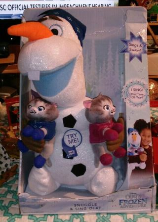 Disney Frozen Olaf 14 " Talking Plush Snowman Stuffed Toy Doll