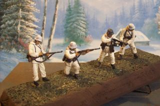 toy soldiers 1/35 scale ww2 german soldiers in winter camo set of 4 2