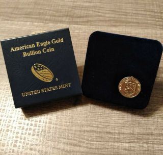 2017 American Gold Eagle 1/10 Oz $5 - Bu Coin In U.  S.  Gift Box