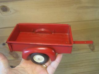 Vintage Red Tru Scale International Pickup Farm Utility Box Trailer B1280