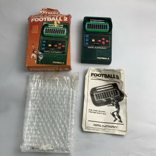 Mattel Electronic Football 2 Handheld Game 1978 box,  paperwork package 2