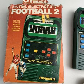 Mattel Electronic Football 2 Handheld Game 1978 box,  paperwork package 3