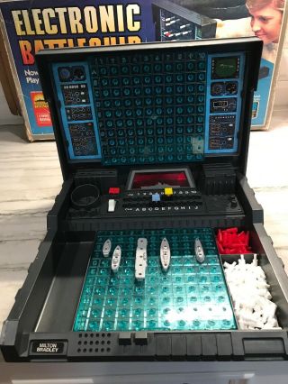 Electronic Battleship Board Game Milton Bradley 1982 with Code Book and Box 2