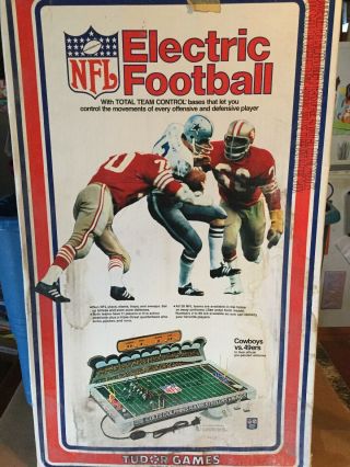 Vintage Nfl Electric Football From Tudor Games Box Cowboys Vs 49ers - No Players