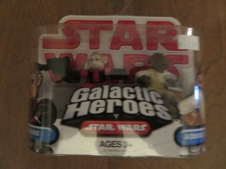 2009 Hasbro Star Wars Galactic Heroes 2 Pack Nien Nunb & Admiral Ackbar Nip