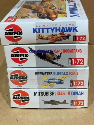 Airfix 1/72 Ww2 Aircraft Kits X 4,  Various,  Kittyhawk,  Dinah Etc