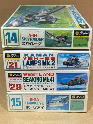 Fujimi 1/72 Various Aircraft Kits X 4,  Seaking,  Hawkeye Etc
