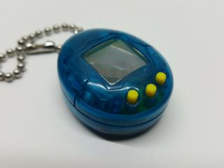 2017 Bandai Tamagotchi Clear Blue 20th Anniversary Mini Keychain