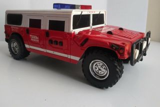 Tonka Hasbro Fire Rescue Hummer 2000 Metro County Truck Lights Sirens Not