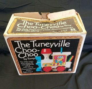 1975 The Tuneyville Choo - Choo By Tomy With 4 Records And Orginal Box