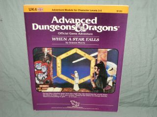Ad&d 1st Ed Adventure Module - Uk4 When A Star Falls (hard To Find And Exc, )
