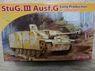 Dragon 1/72 Stug.  Iii Ausf.  G Early Production W / Schurzen 7354 Parts