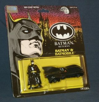 Ertl Batman Returns Batman & Batmobile Die - Cast Figure And Car 1991 Mip Moc