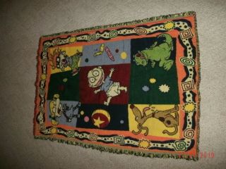 Vintage Rug Rats Cartoon TV Show Tapestry Blanket Throw 55 x 36 2
