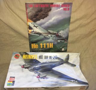 1/72 Airfix Heinkel He Lllh - 20 Kit 05021 & Heinkel He 111h Manfred Griehl