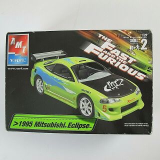 Amt Ertl 1995 Mitsubishi Eclipse The Fast And The Furious Model Kit 1:25 Skill 2