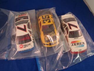 NASCAR - 3 Alan Kulwicki Cars; 1 35 Quincy ' s and 2 7 Zerex Cars 1:24 Scale 2