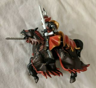 Papo Medieval Fantasy Castle Figure - Red Black Dragon Knight On Horseback