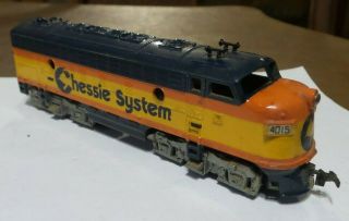 Ho Scale Tyco Chessie System Dummy Diesel Locomotive In.