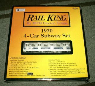 Mth Rail King Ny Transit 1970 4 - Car Subway Set 30 - 2122 - 1 With Protosound 2