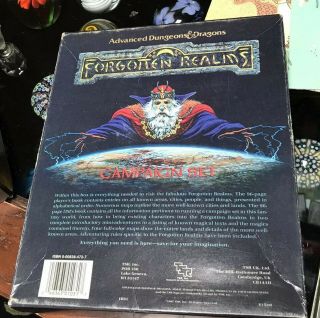 Vtg Advanced Dungeons and Dragons Forgotten Realms Campaign 1st Ed Box Set AD&D 2
