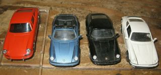 (3) NZG & (1) Vitesse Porsche 911 Carrera Cabriolet Die Cast Cars 1/43 Scale 2