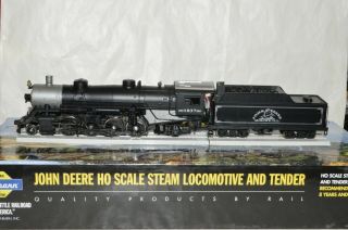 Ho Scale Athearn Genesis John Deere Tractors 2 - 8 - 2 Steam Locomotive Train