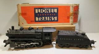 Rare Vintage Prewar Lionel 203 Steam Locomotive Switcher With 2201t Tender W/box