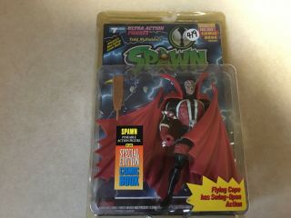Spawn Poseable Action Figure With Comic Book