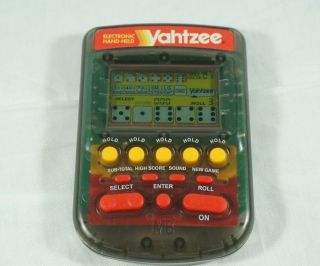 Vintage 1995 Yahtzee Electric Hand Held Video Game Milton Bradley 2