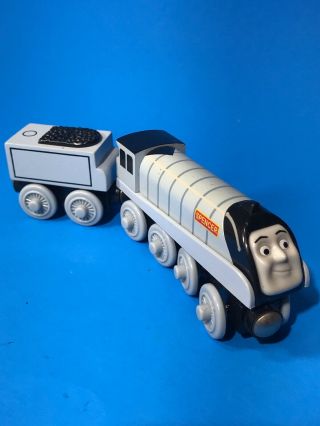 Thomas The Train & Friends Spencer And Tender Wooden Engine Gray Silver Tb 1377