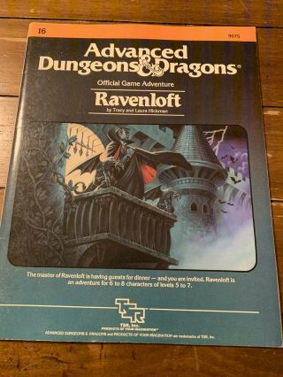 1983 I6 9075 Ravenloft Module Advanced Dungeons & Dragons Vtg Tsr D&d Ad&d Game