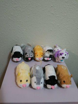 Zhu Zhu Pets 8 Hamster Plush Toy 1 Dog Plush 3 Have No Tags