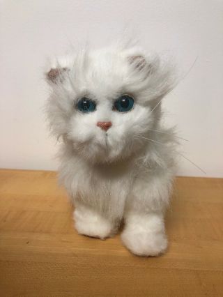 Fur Real Friend Cat White Kitty Plush Stuffed Interactive Walks Meow Animal Toy