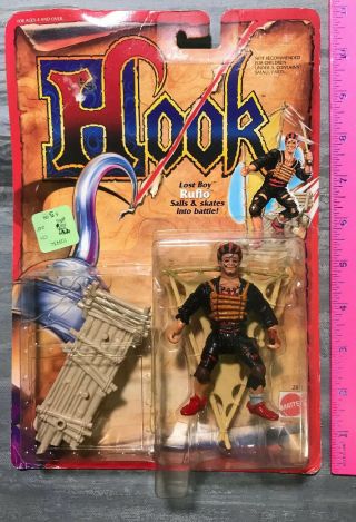 Mattel 1991 Hook Lost Boy Rufio Dante Basco 2818 Action Figure Noc