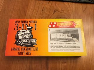 Ho Scale Roundhouse 3 - In - 1 Old Timer Series Logging And Short Line Craft Kit
