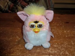 Furby Baby - - Pink White - - 1999 - - Tiger Electronics - - Doesn 