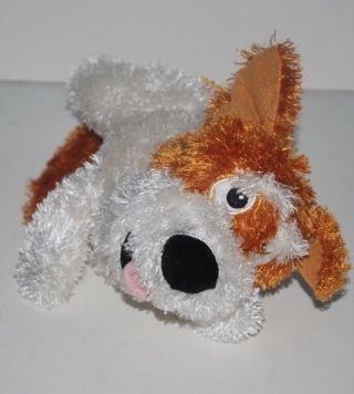 Brown White Battery Operated Laughing Rollover Dog Toy