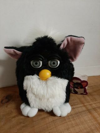 1998 Tiger Electronics Furby Black White Feet And Grey Blue Eyes Not