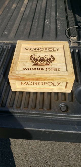Indiana Jones Monopoly Wooden Crate Monopoly Edition