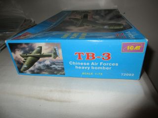 ICM 1/72nd SCALE CHINESE AIR FORCE TB - 3 HEAVY BOMBER MODEL KIT 72092 2