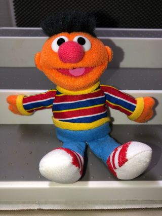 Ernie Plush Gund Sesame Street Finger Puppet 6”