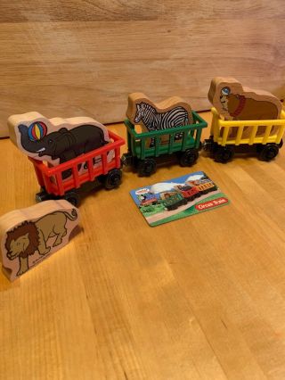 Thomas And Friends Wooden Railway Circus Train Animals Cars With Card