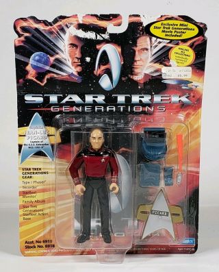 1994 Playmates Star Trek Generations Captain Jean - Luc Picard Action Figure 661