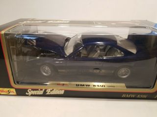 Maisto 1990 Bmw 850i Special Edition 1:18 Scale Diecast Car - Dark Blue